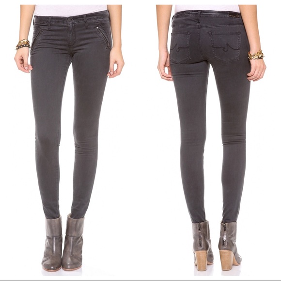 Ag Adriano Goldschmied Pants - AG the Willow Zip Pocket Extreme Skinny Pants 31R